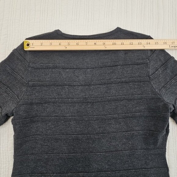 Calvin Klein Ribbed Bodycon Midi Dress Women's Large Grey Long Sleeve EUC - Picture 12 of 16